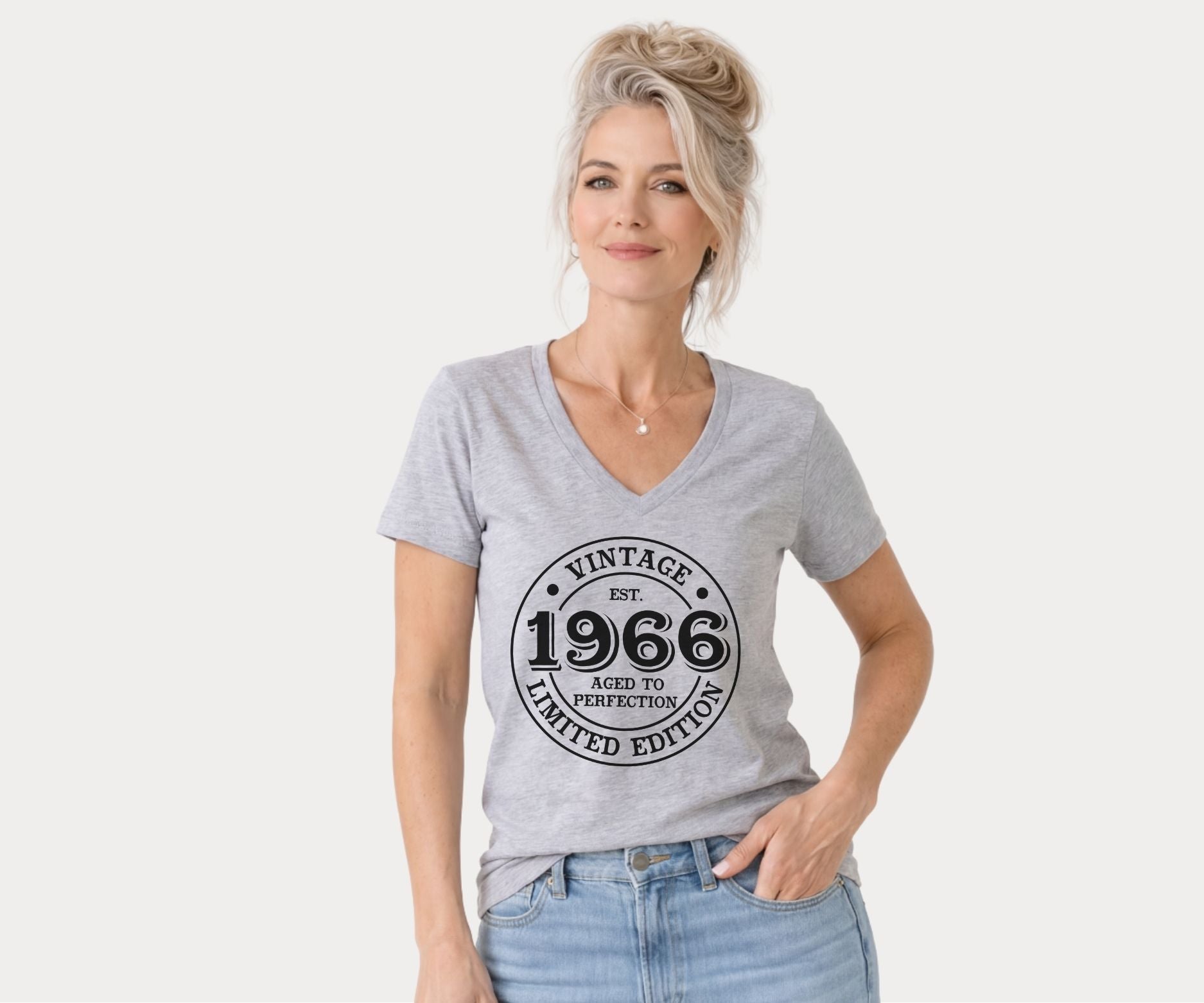 1966 60th Birthday V Neck Shirt
