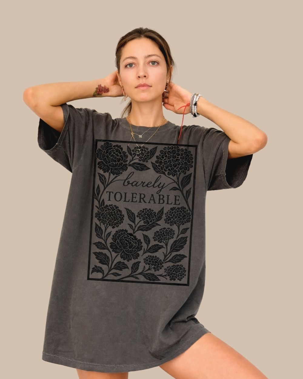 Barely Tolerable Jane Austen Pride and Predjudice Comfort Colors Shirt