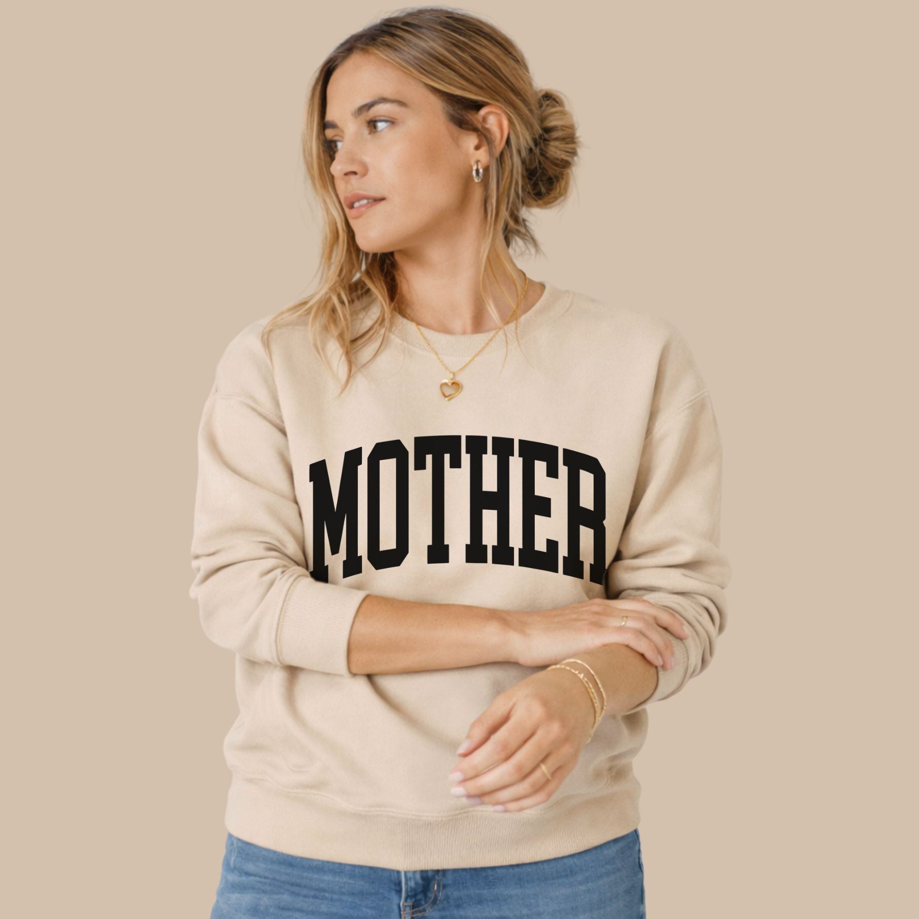 Preppy Mother Sweatshirt-Collegiate Mom Crewneck
