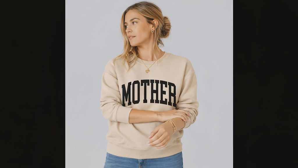 Preppy Mother Sweatshirt-Collegiate Mom Crewneck